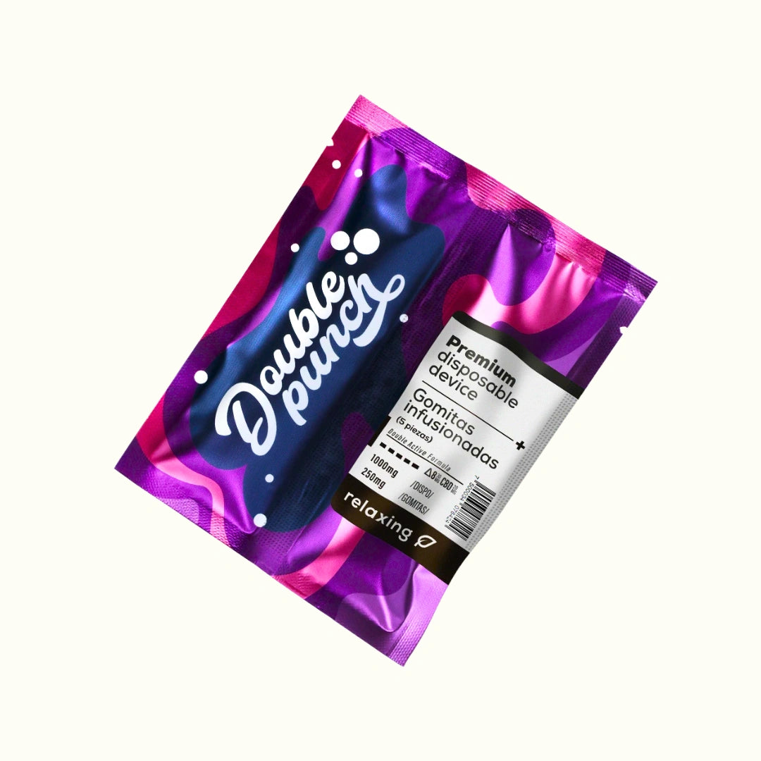 Double Punch de DonGum Pluma de Wax de HHC 1g con Gomitas de THC relaxing