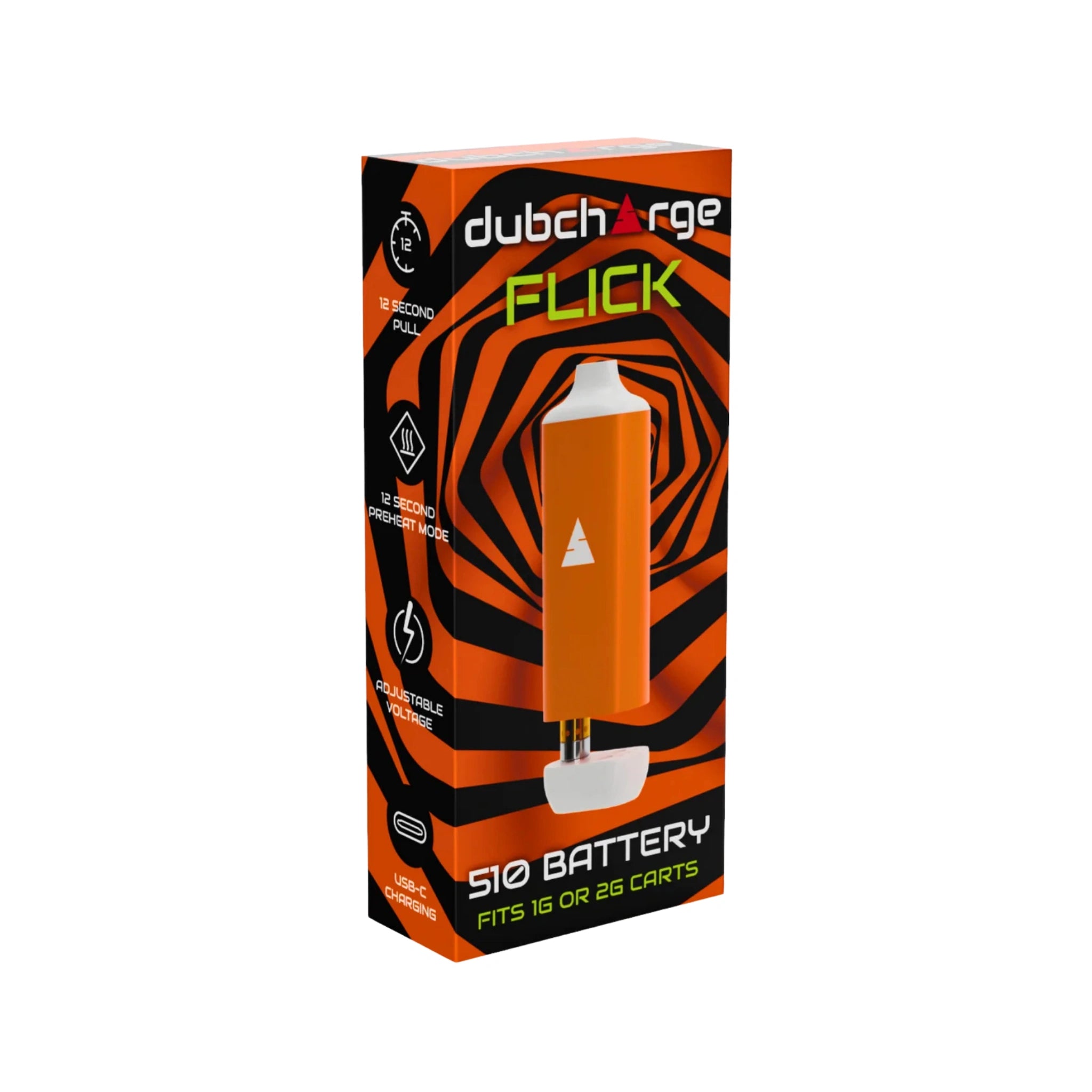 Dubcharge Bateria 510 Pila Wax Flick Naranja