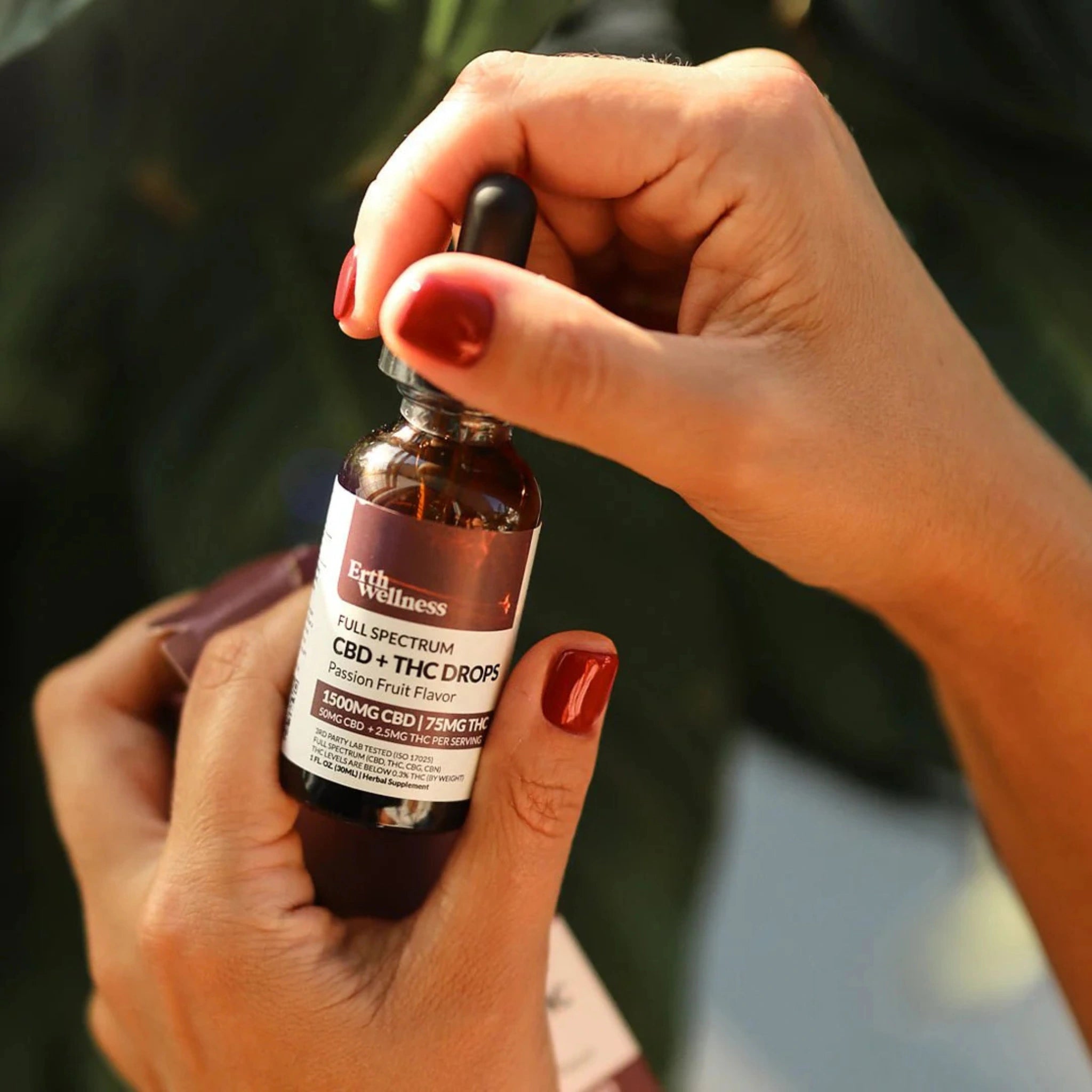 Erth Wellness Gotas CBD THC Full Spectrum Relief Drops 