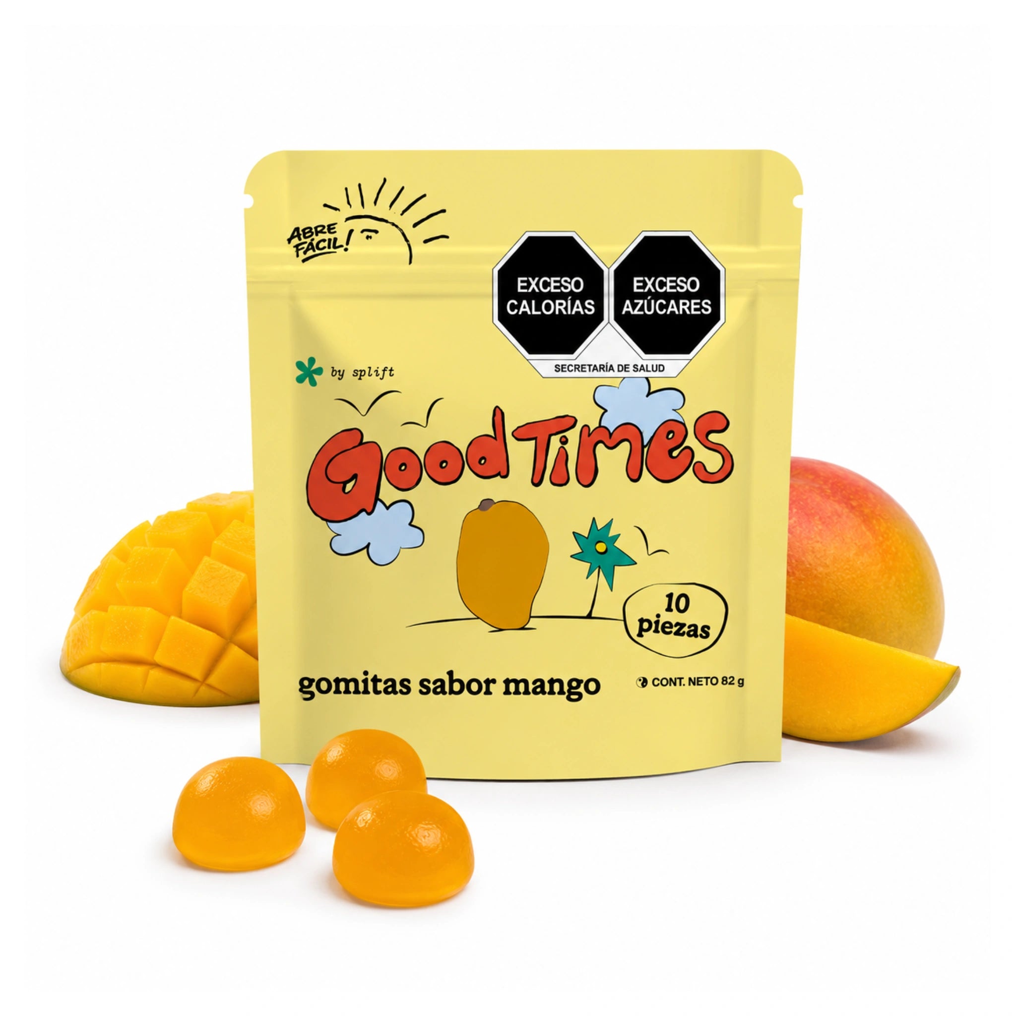 Good Times by Splift Gomitas THC Delta 9 40mg 10 Piezas Mango Sativa