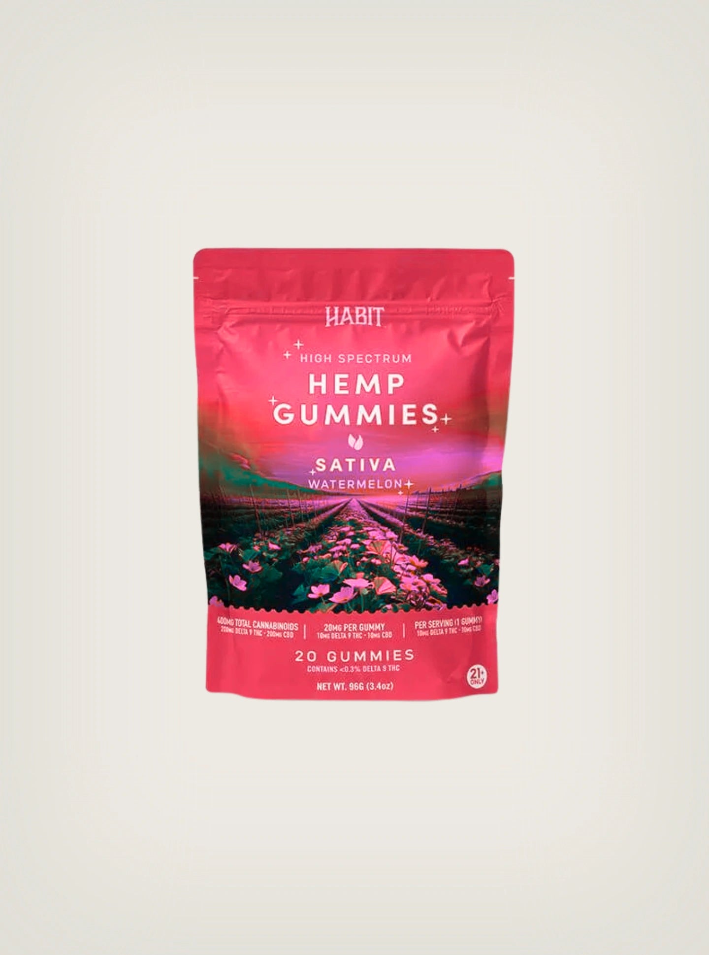 Habit gomitas con THC Delta 9 + CBD 400mg sabor watermelon