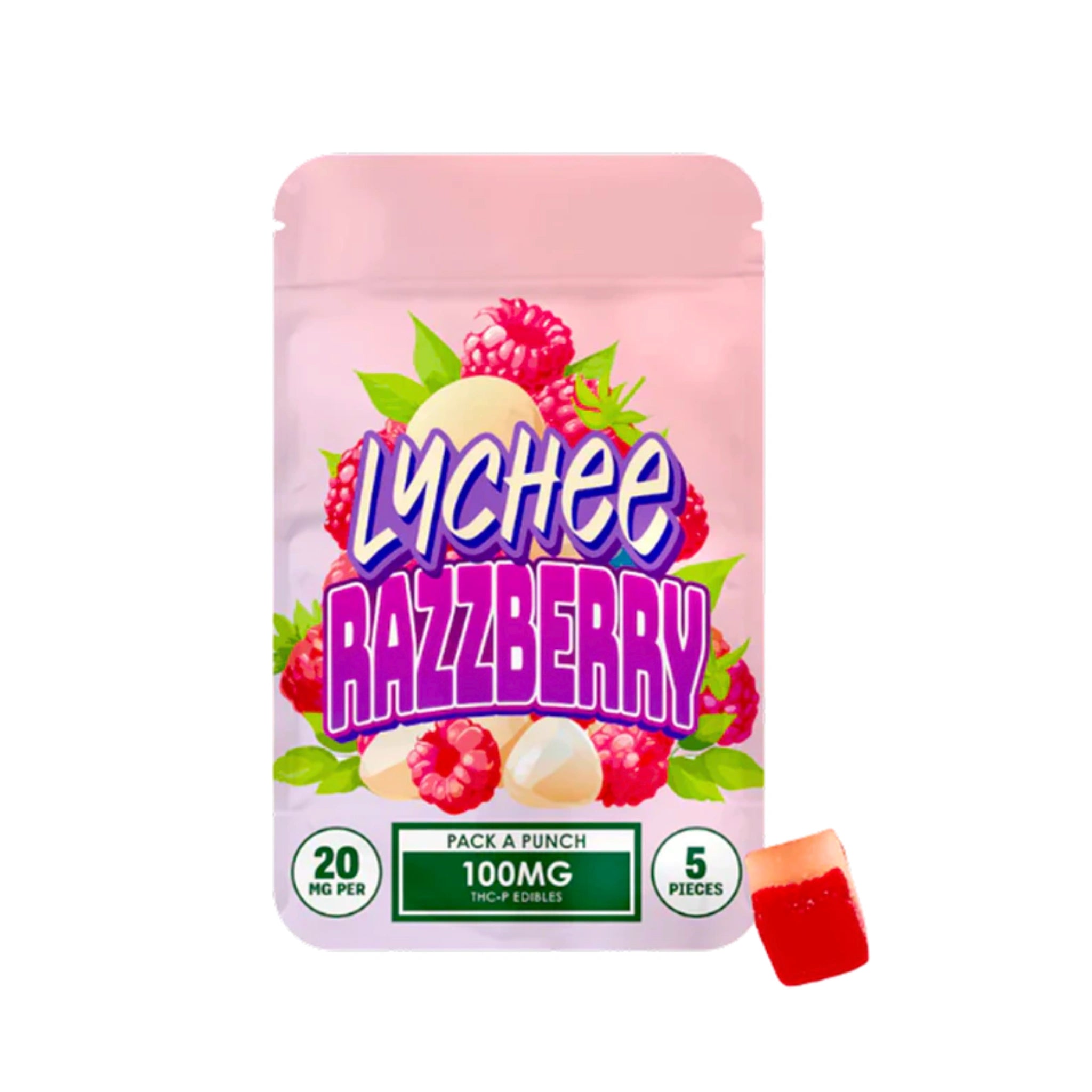 Hidden Hills Gomitas THCP Pack a Punch Lychee Razzberry Splift Mexico