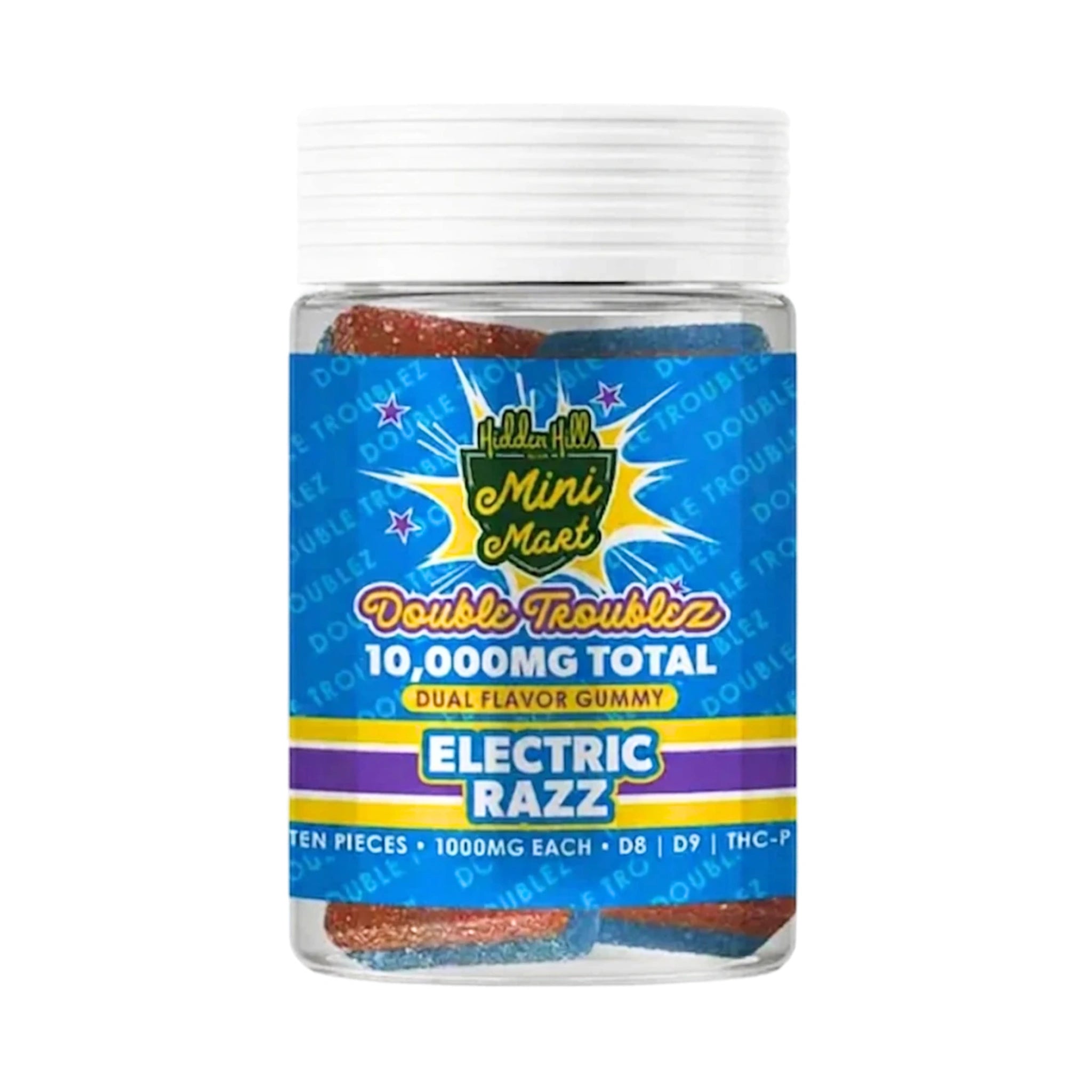 Hidden Hills Gomitas THC Mini Mart Double Troublez Electric Razz Splift Mexico