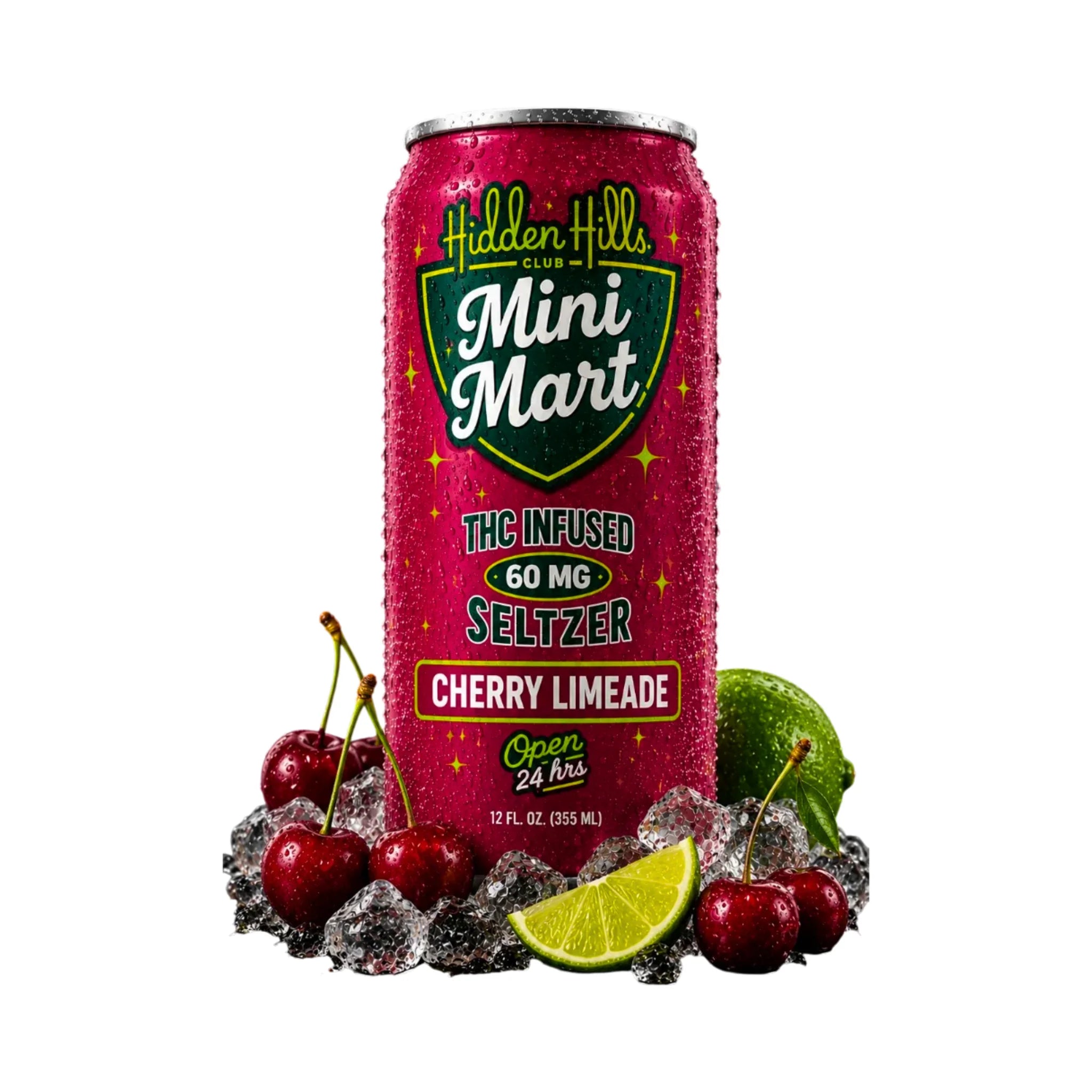 Hidden Hills Mini Mart Seltzer Delta 9 THC 60mg Cherry Limeade Splift Mexico
