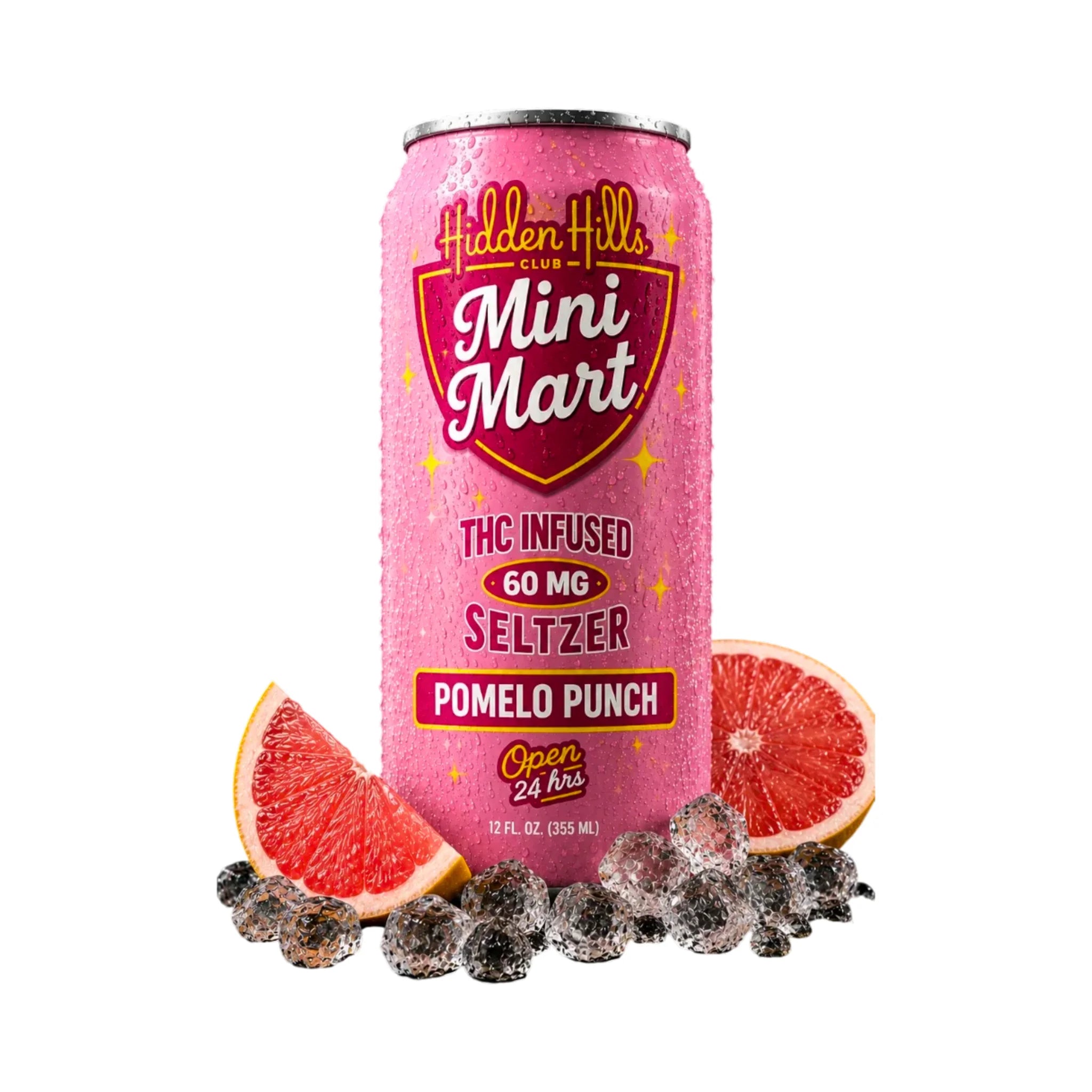 Hidden Hills Mini Mart Seltzer Delta 9 THC 60mg Pomelo Punch Splift Mexico