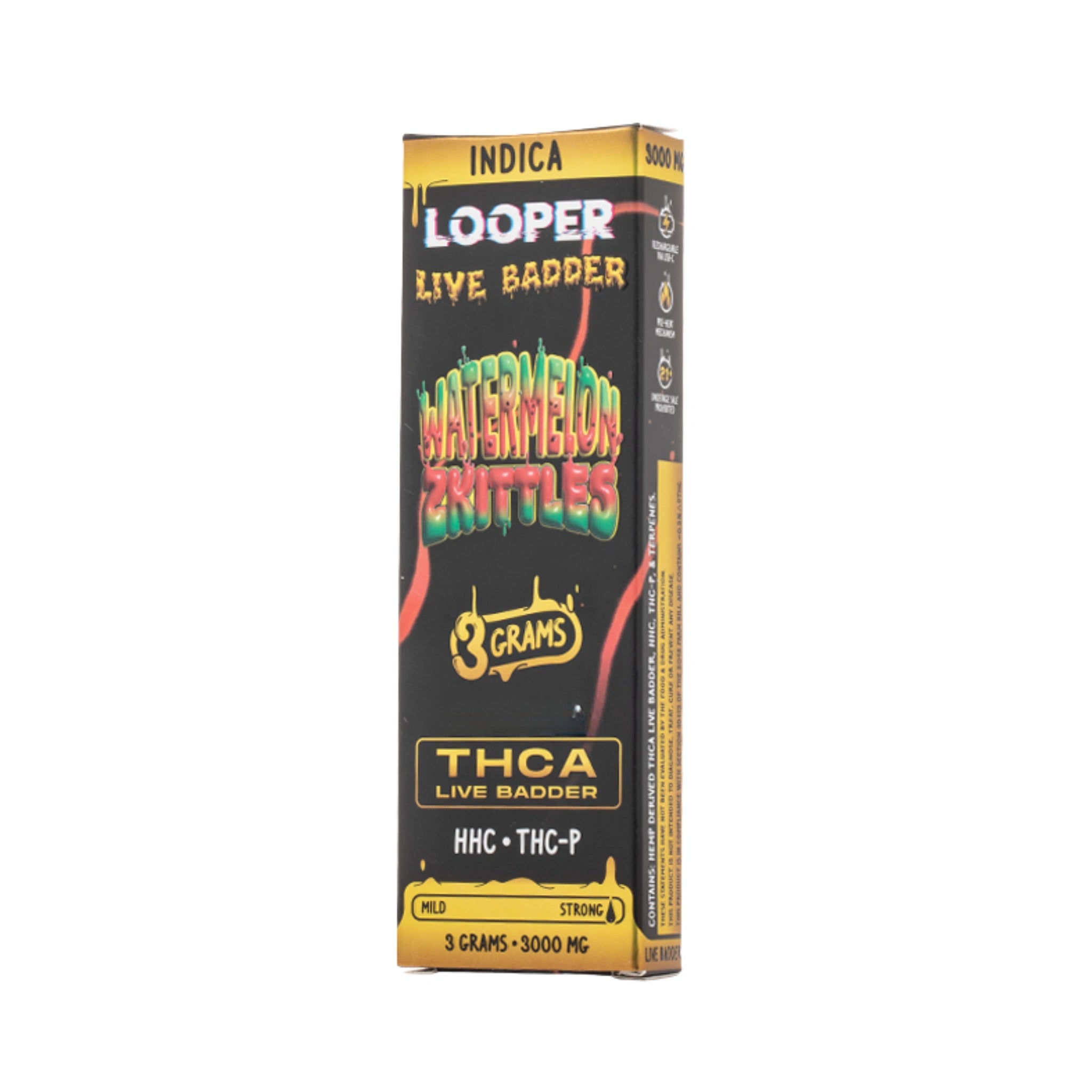 Looper Cartucho Wax HHC THCP DIamond Live Badder Watermelon Zkittles