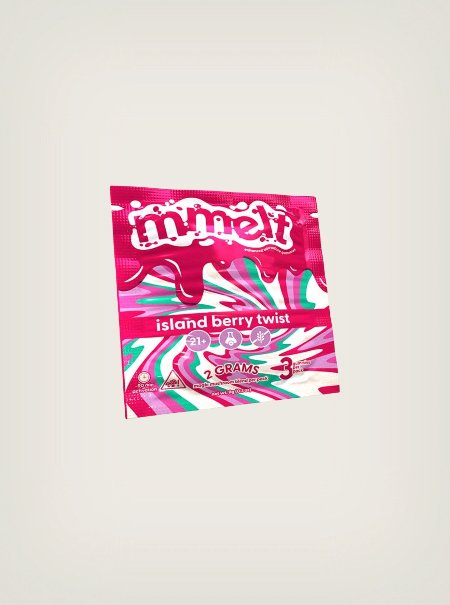 mmelt magic mushroom gummies 2 grams 3 gomitas por servicio island berry twist