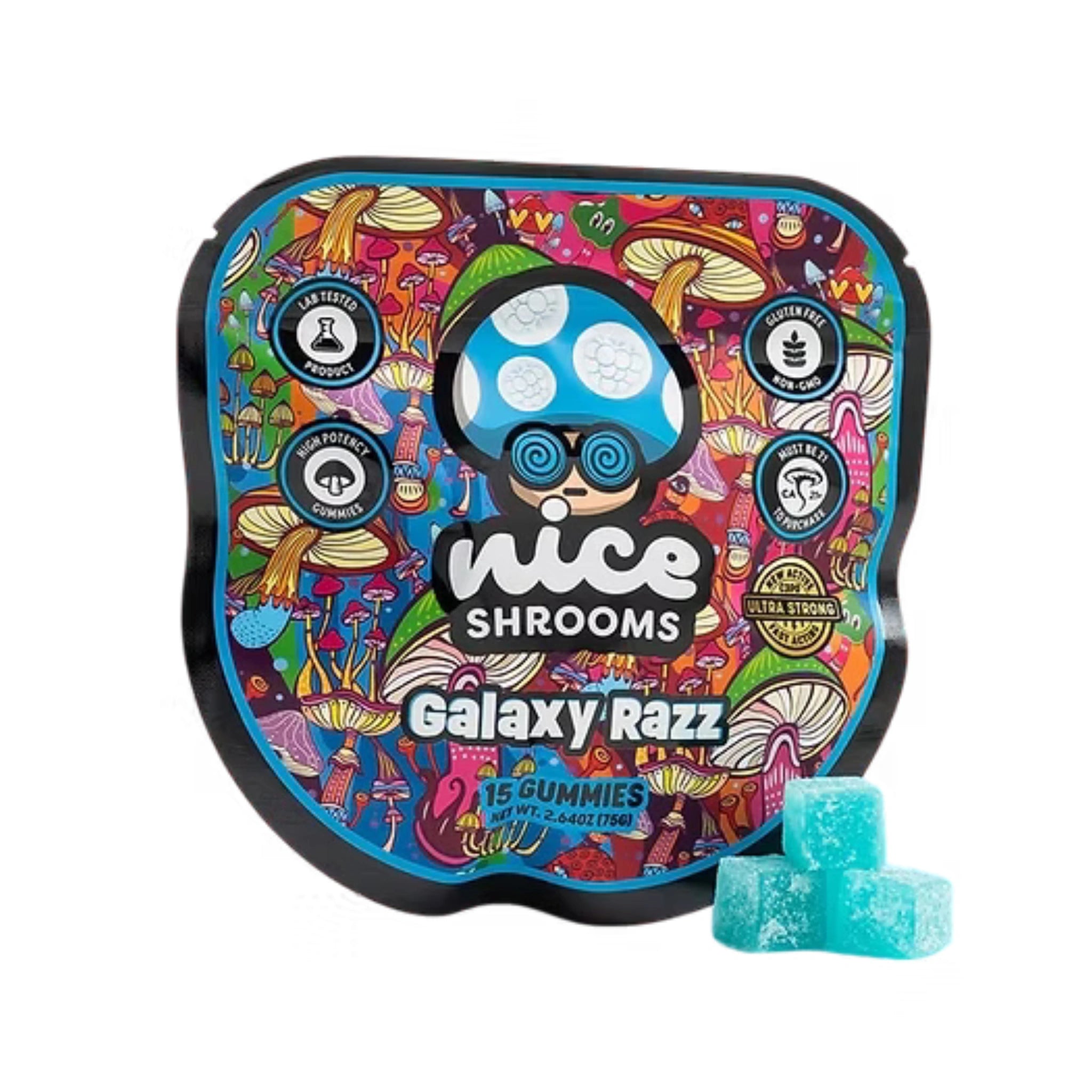 Nice Shrooms Magic Mushrooms Galaxy Razz 15 Gummies Splift Mexico