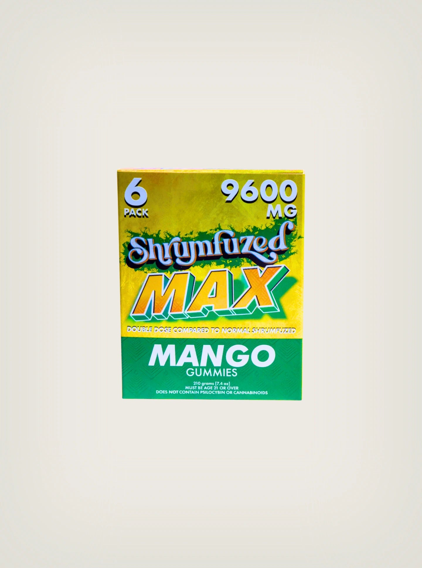 Shrumfuzed Max gomitas de hongos mágicos mushroom gummies 9600mg 6 pack mango