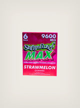 Shrumfuzed Max gomitas de hongos mágicos mushroom gummies 9600mg 6 pack strawmelon