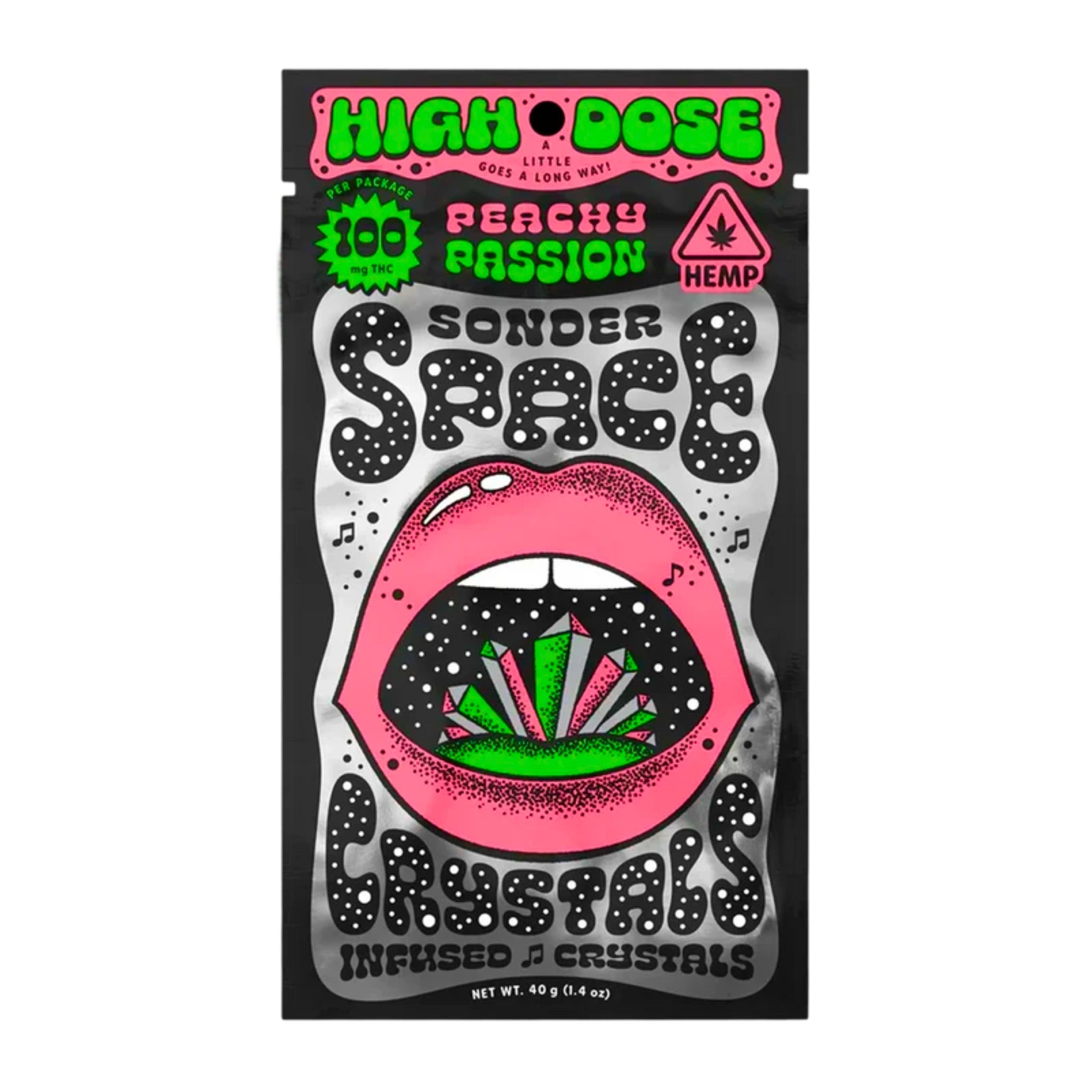 Sonder Space Crystals 100mg THC Peachy Passion Splift Mexico