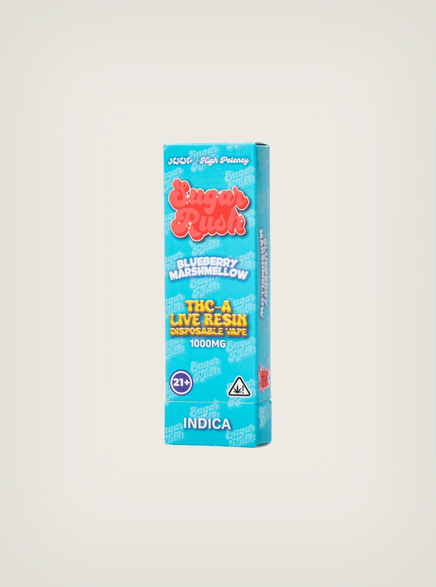 Pluma de wax Sugar Rush THCA Live Resin 1000mg disposable vape Blueberry Marshmellow