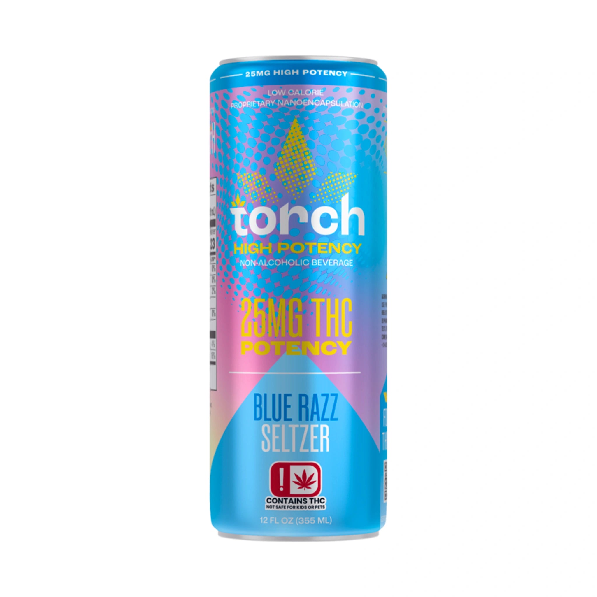 Torch Cannabis Soda THC High Potency 25mg Blue Razz Splift México