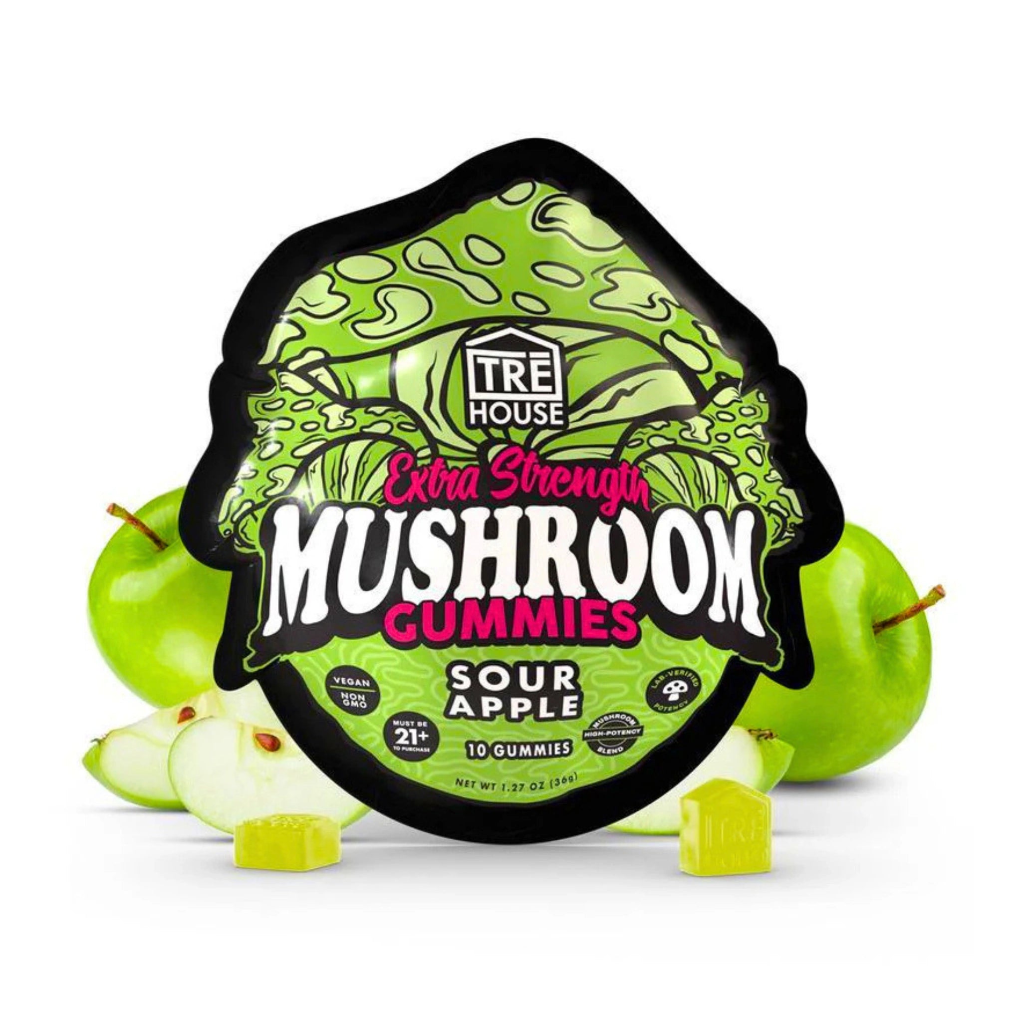 TRE House Magic Mushroom Gummies Sour Apple Splift Mexico