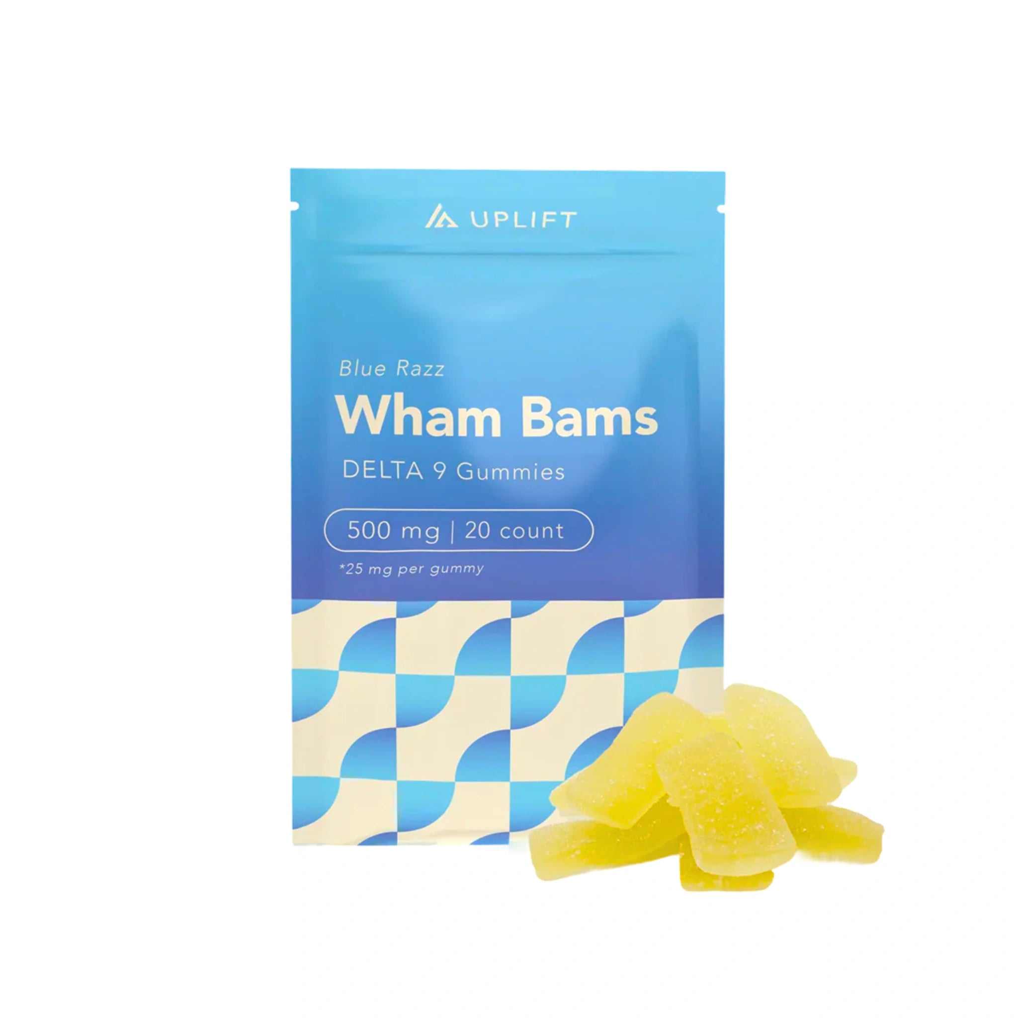 Uplift Gomitas THC Delta 9 Wham Bams 500mg 20 Piezas Blue Razz Splift México