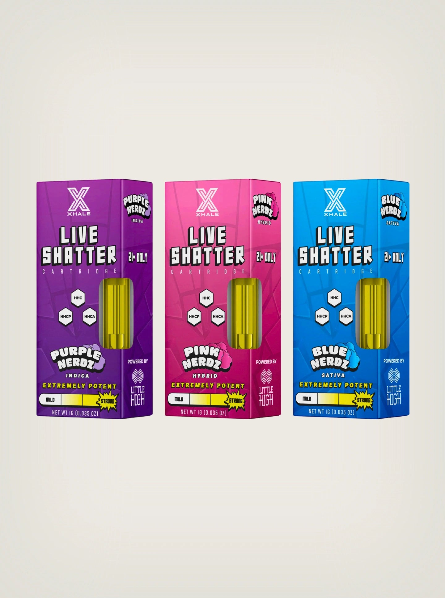 Compra Cartuchos de wax desechables de HHC + HHCP + HHCA 2g marca Xhale 